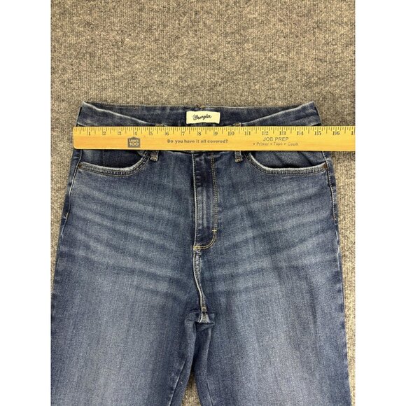Wrangler Jeans Womens 31x34 Blue Bespoke Flare Stretch Denim Mid Rise Leg - Picture 3 of 9